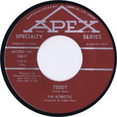 BOBBETTES Row, Row, Row / Teddy (Apex 76849) Canada 1962 45
